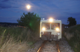 Museumsbahnzug bei Vollmond
